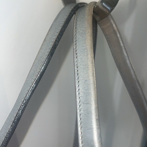 Authentic Gucci Purse Guccissima Leather Metallic Silver - Picture 7 of 13